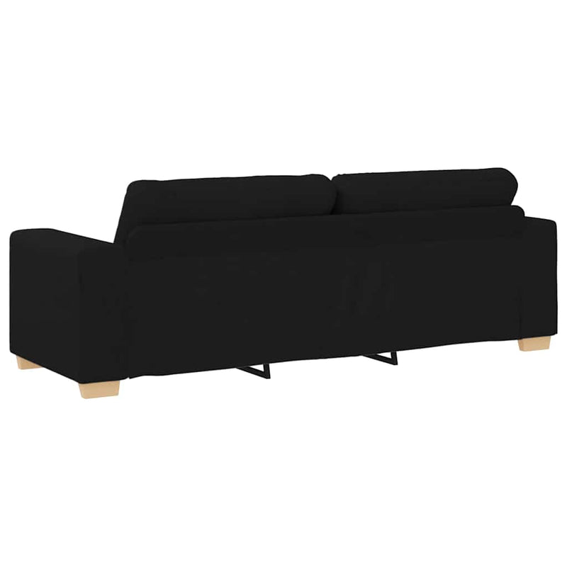 vidaXL 3-Seater Sofa Black 180 cm Fabric