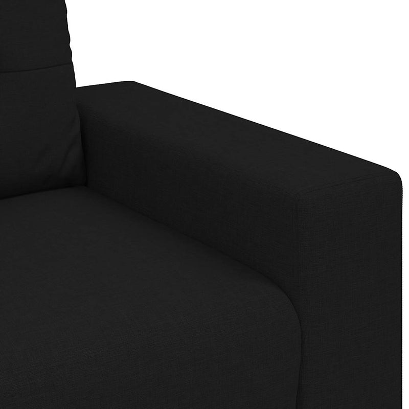vidaXL 3-Seater Sofa Black 180 cm Fabric