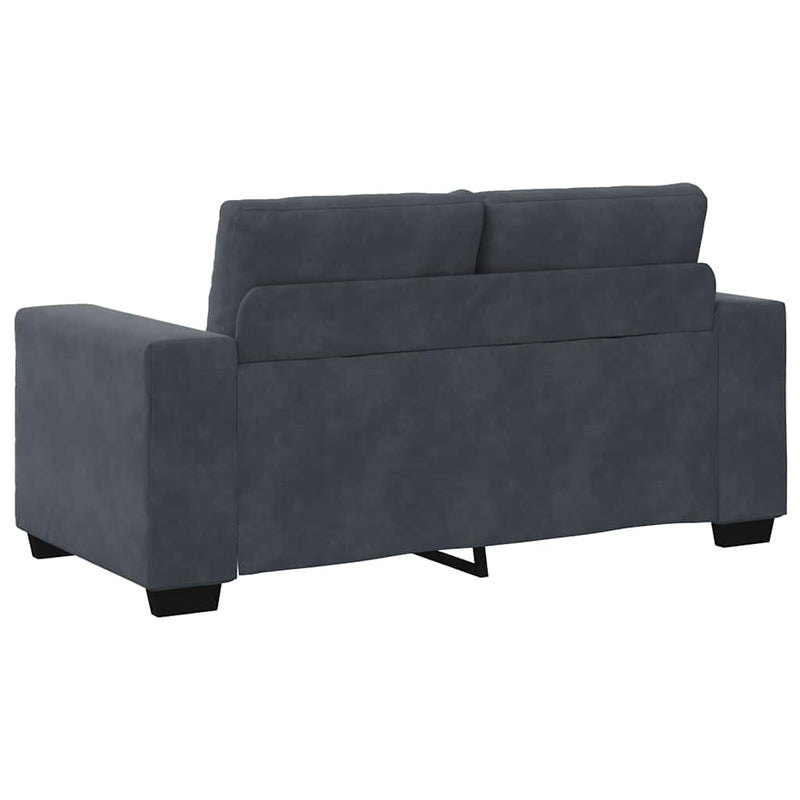 vidaXL Loveseat Sofa Dark Grey 120 cm Velvet