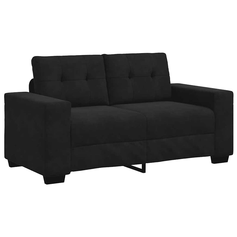 vidaXL Loveseat Sofa Black 120 cm Velvet