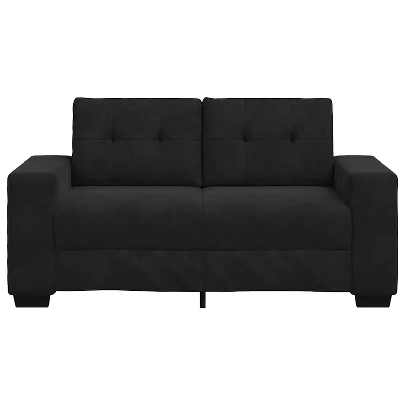 vidaXL Loveseat Sofa Black 120 cm Velvet