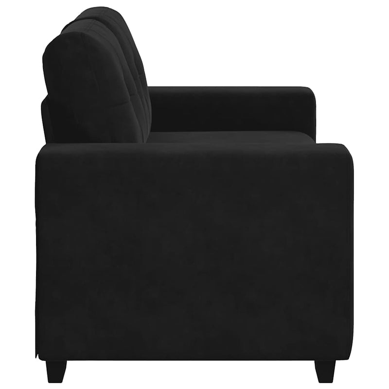 vidaXL Loveseat Sofa Black 120 cm Velvet