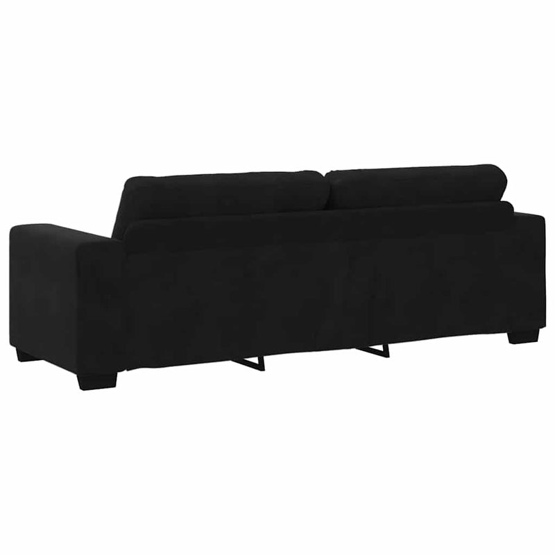 vidaXL 3-Seater Sofa Black 180 cm Velvet