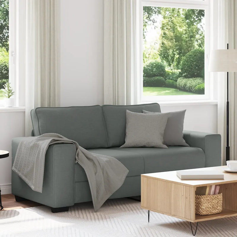 2-Seater Sofa Dark Grey 180x77x82 cm Fabric