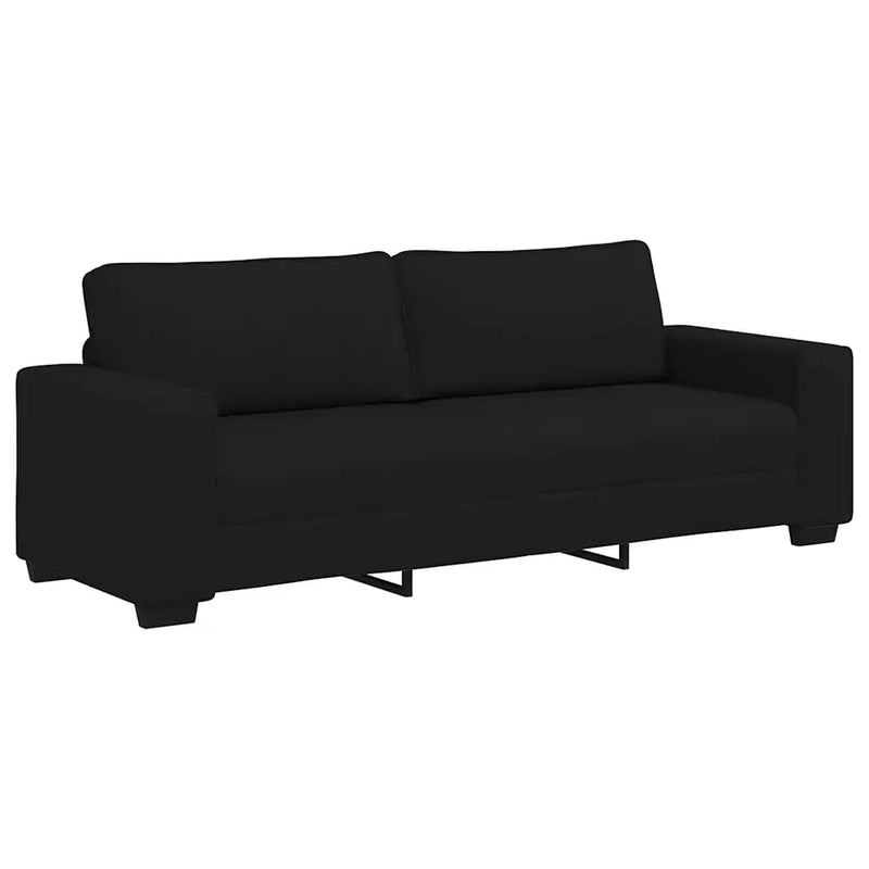3-Seater Sofa��Black 220x77x82 cm Fabric
