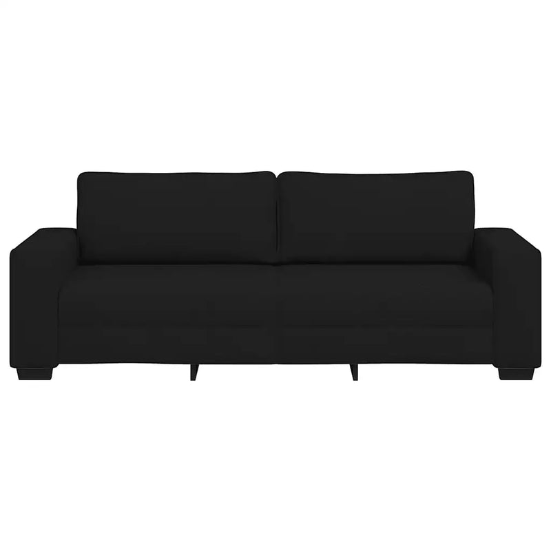 3-Seater Sofa��Black 220x77x82 cm Fabric