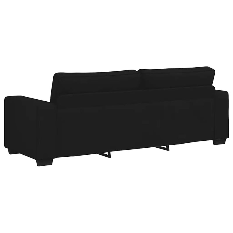 3-Seater Sofa��Black 220x77x82 cm Fabric