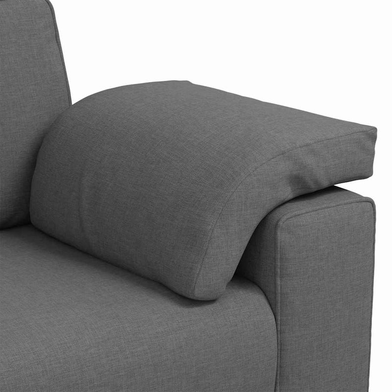 vidaXL Sofa Dark Grey 219 x 77 x 82 cm Fabric
