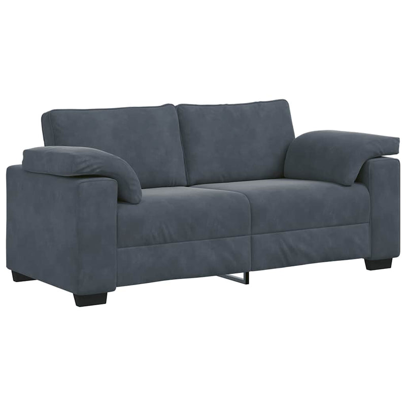 vidaXL Loveseat Sofa Dark Grey 140 cm Velvet