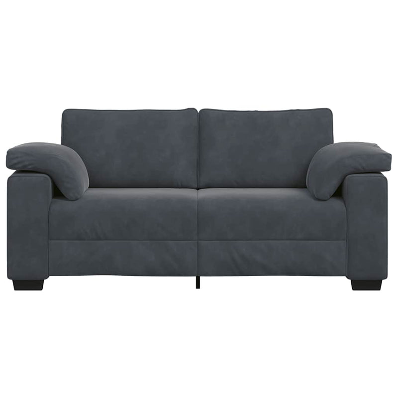 vidaXL Loveseat Sofa Dark Grey 140 cm Velvet