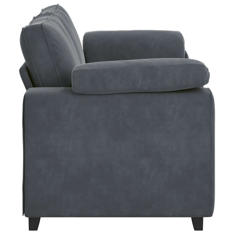 vidaXL Loveseat Sofa Dark Grey 140 cm Velvet