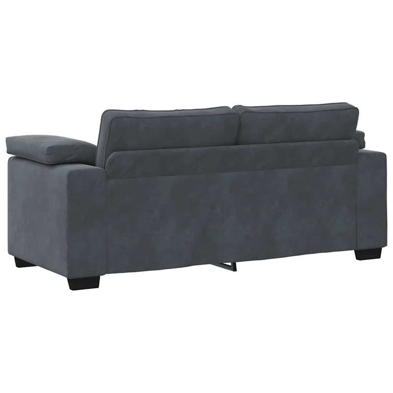 vidaXL Loveseat Sofa Dark Grey 140 cm Velvet