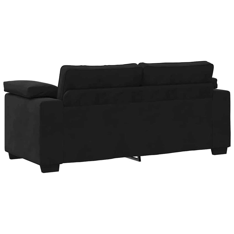 vidaXL Loveseat Sofa Black 140 cm Velvet
