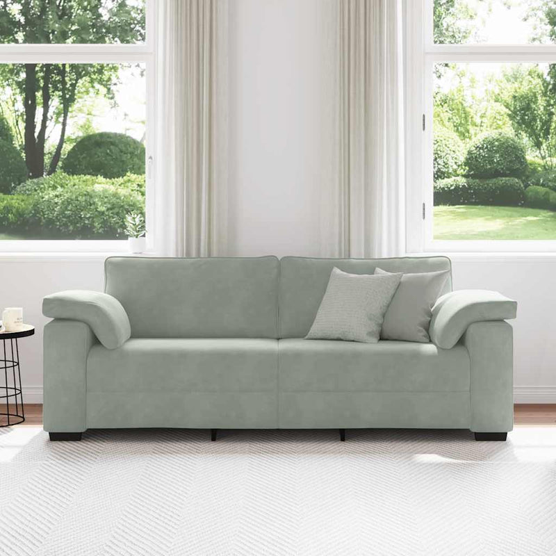 vidaXL 3-Seater Sofa Light Grey 178 cm Velvet