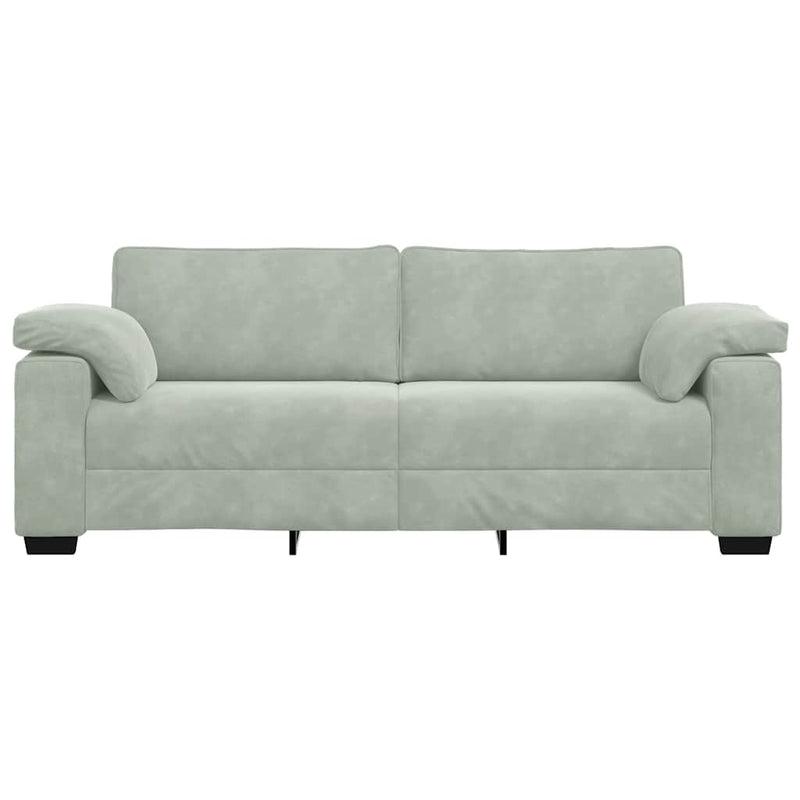 vidaXL 3-Seater Sofa Light Grey 178 cm Velvet