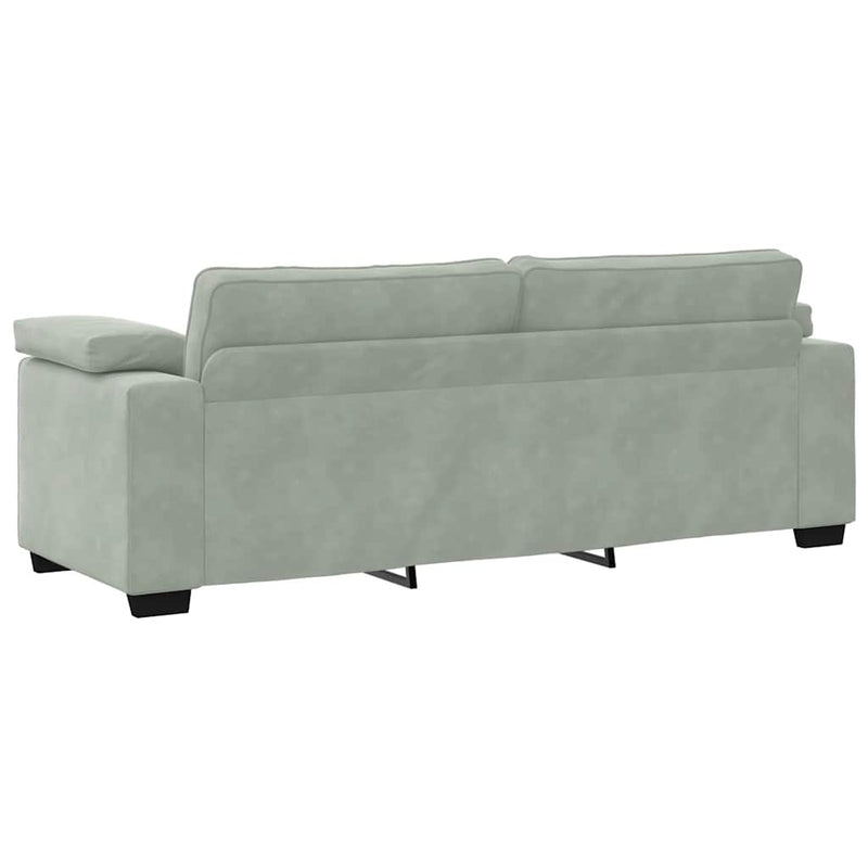 vidaXL 3-Seater Sofa Light Grey 178 cm Velvet