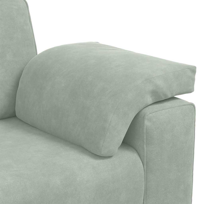vidaXL 3-Seater Sofa Light Grey 178 cm Velvet