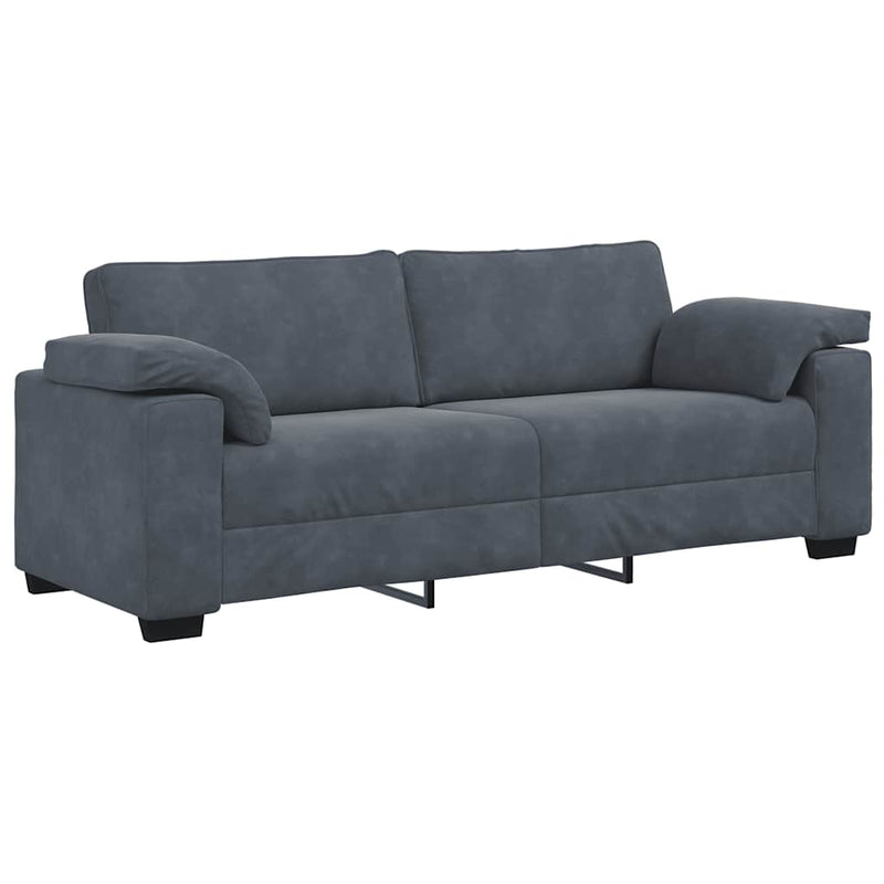 vidaXL 3-Seater Sofa Dark Grey 178 cm Velvet