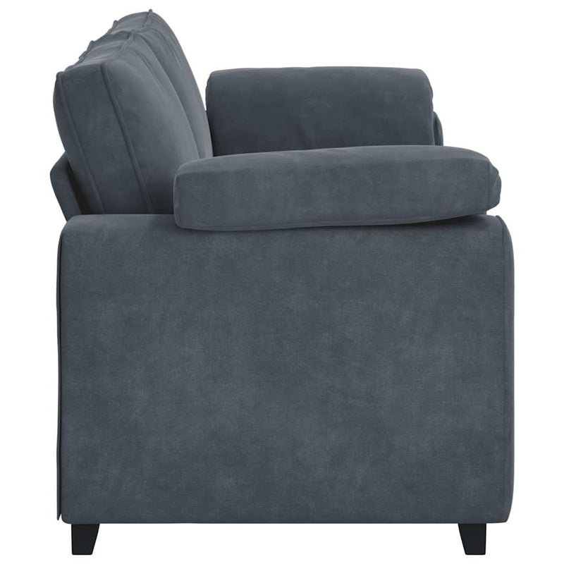 vidaXL 3-Seater Sofa Dark Grey 178 cm Velvet