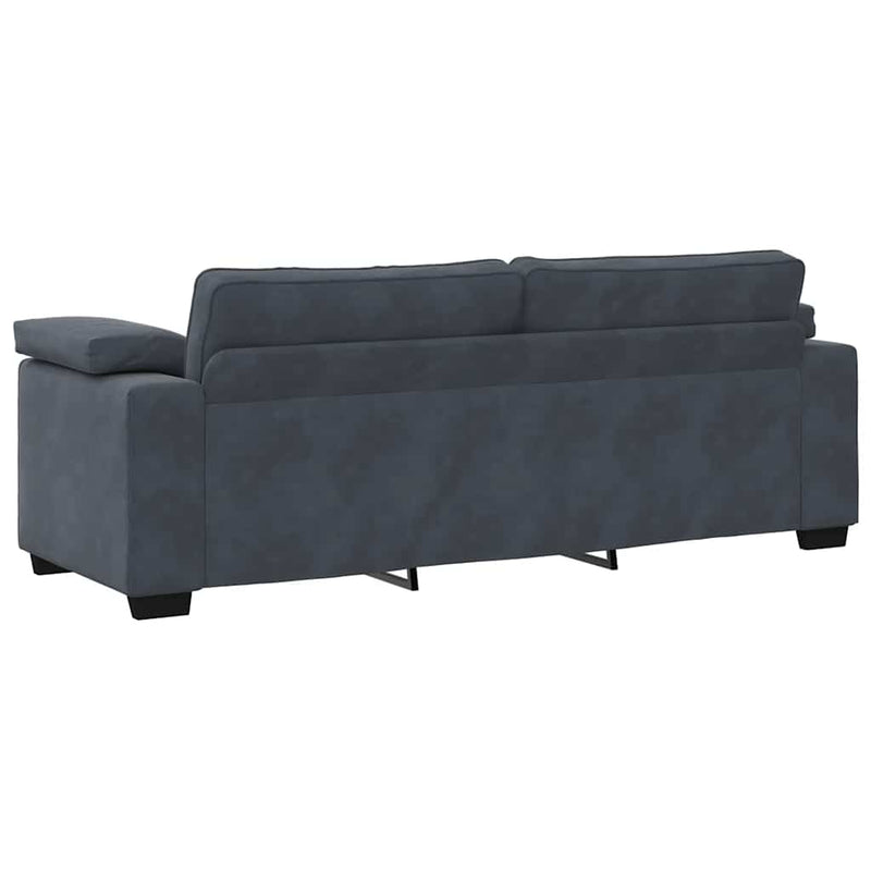 vidaXL 3-Seater Sofa Dark Grey 178 cm Velvet