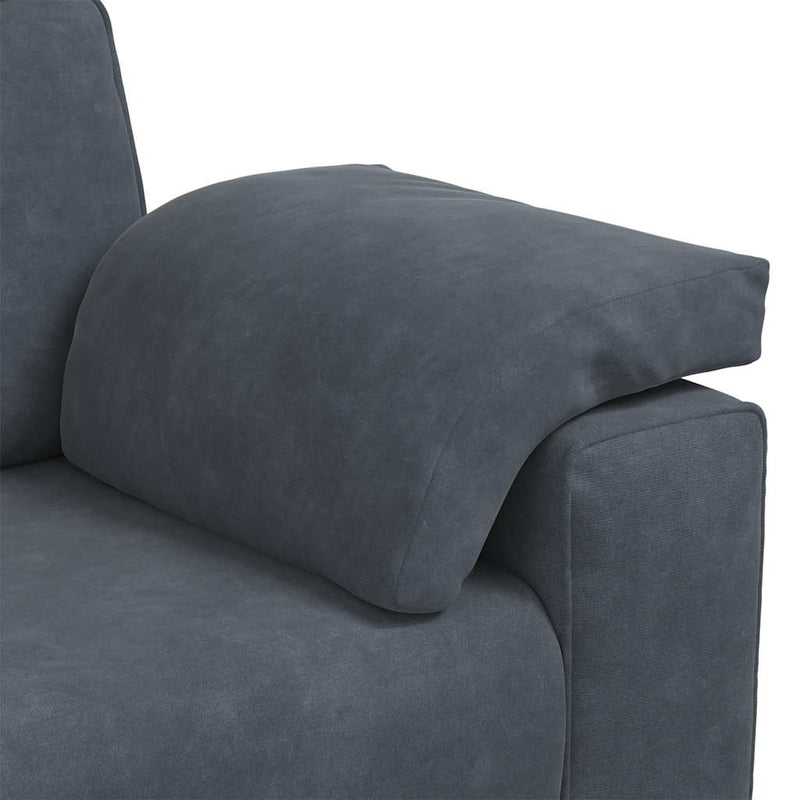 vidaXL 3-Seater Sofa Dark Grey 178 cm Velvet