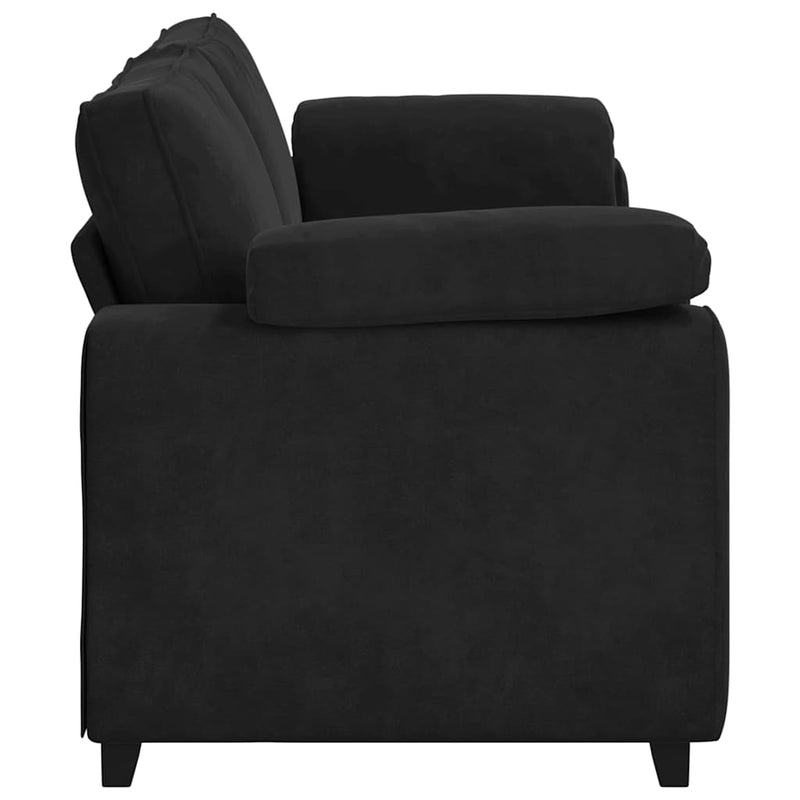 vidaXL 3-Seater Sofa Black 178 cm Velvet