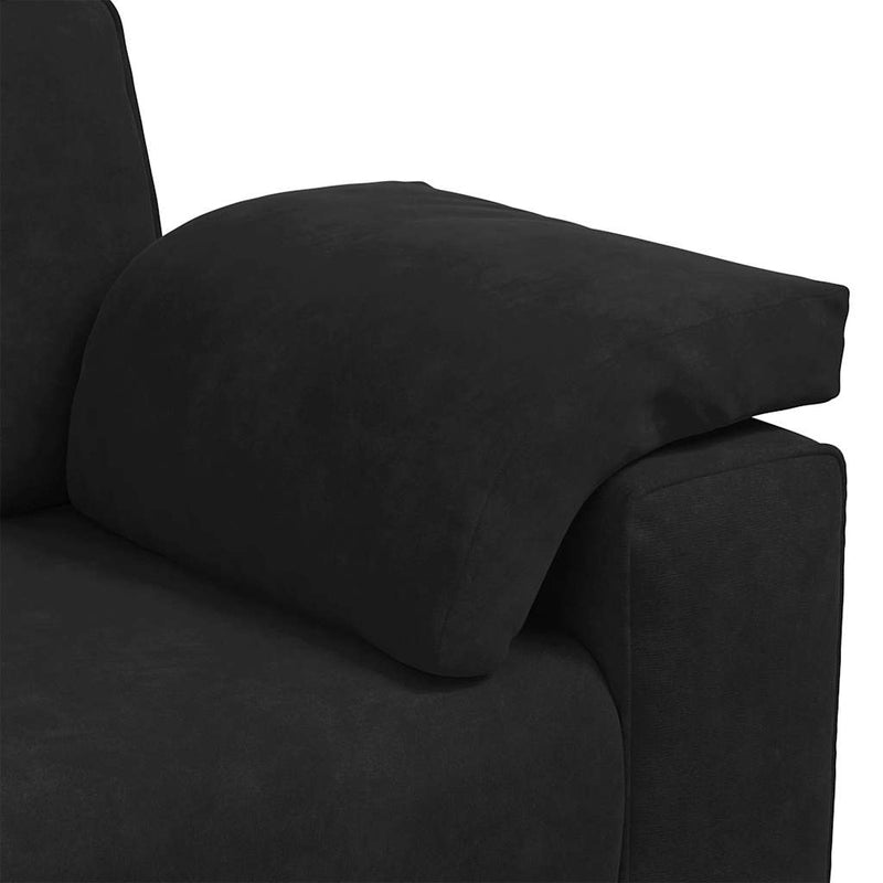 vidaXL 3-Seater Sofa Black 178 cm Velvet