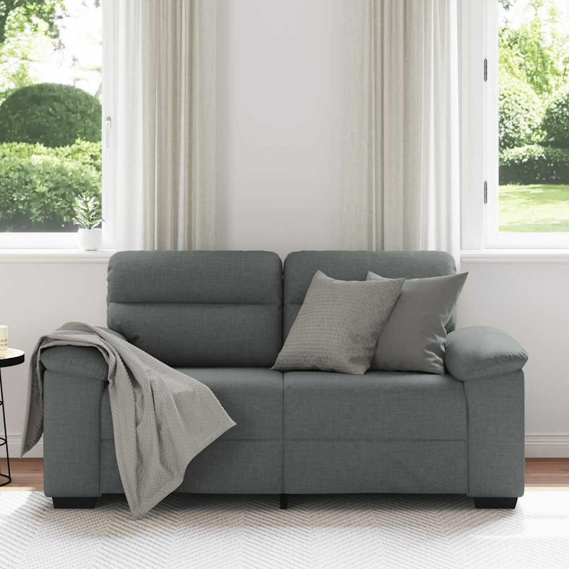 vidaXL 2-Seater Sofa Dark Grey 120 cm Fabric