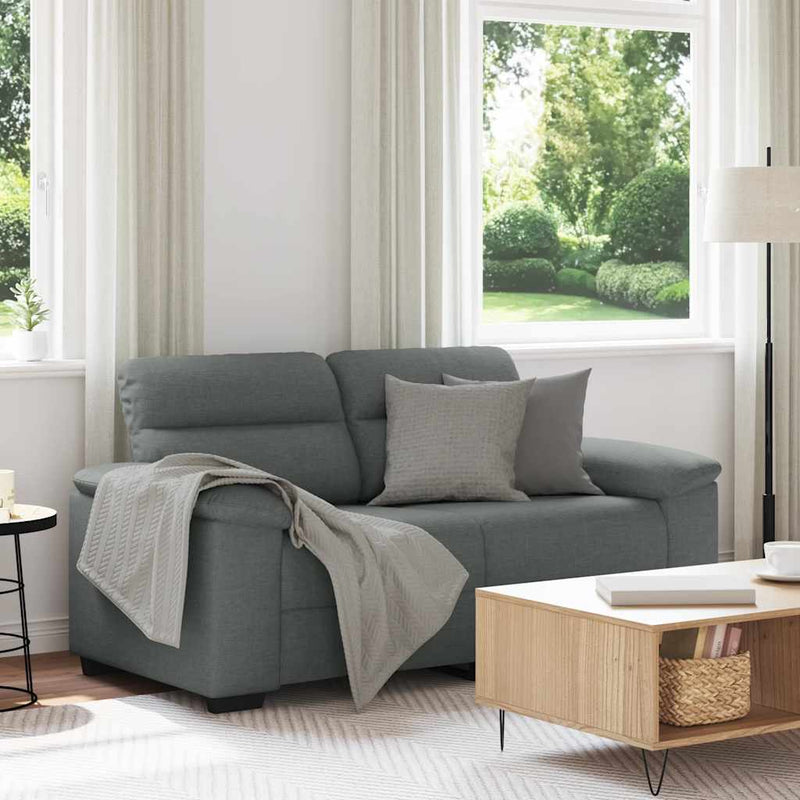 vidaXL 2-Seater Sofa Dark Grey 120 cm Fabric