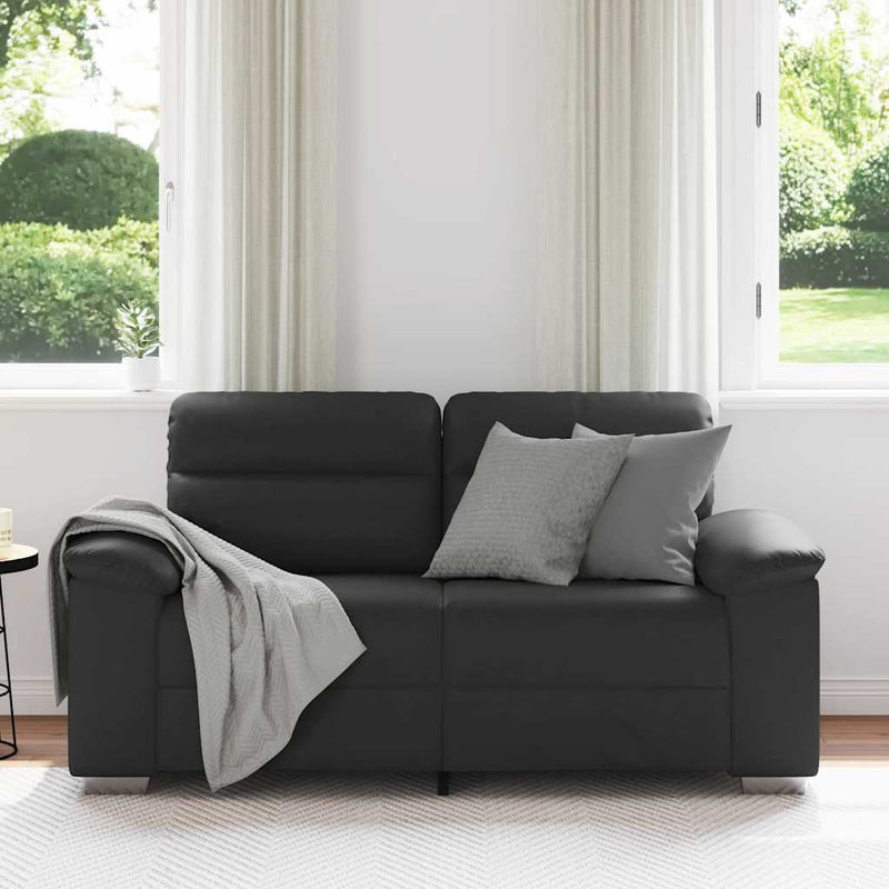 vidaXL 2-Seater Sofa Black 120 cm Faux Leather