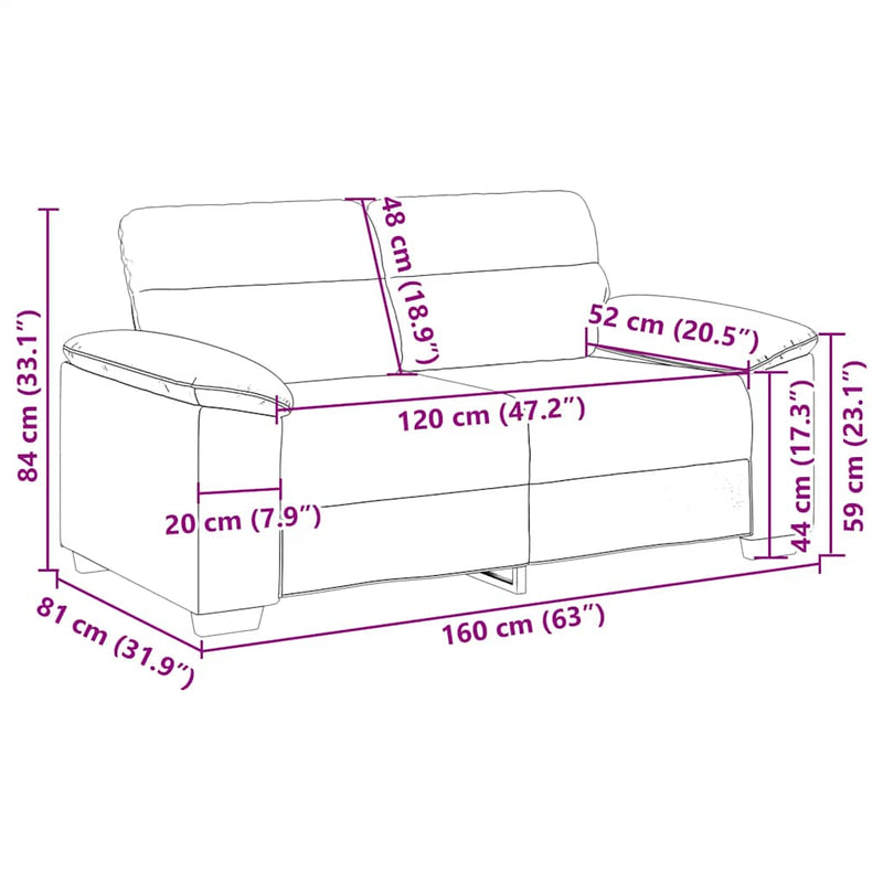 vidaXL 2-Seater Sofa Black 120 cm Faux Leather