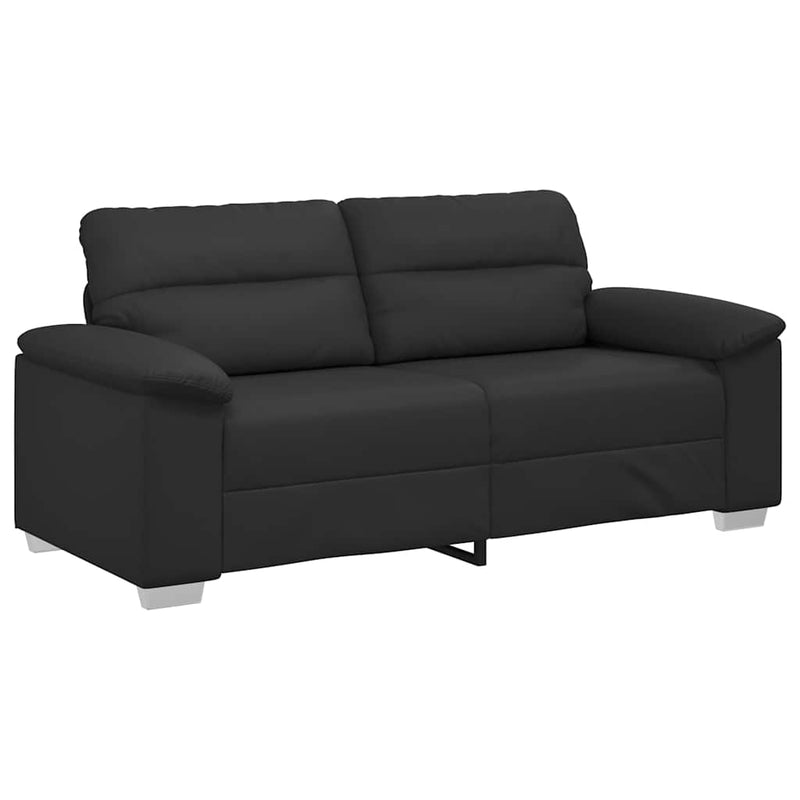 vidaXL 2-Seater Sofa Black 140 cm Faux Leather