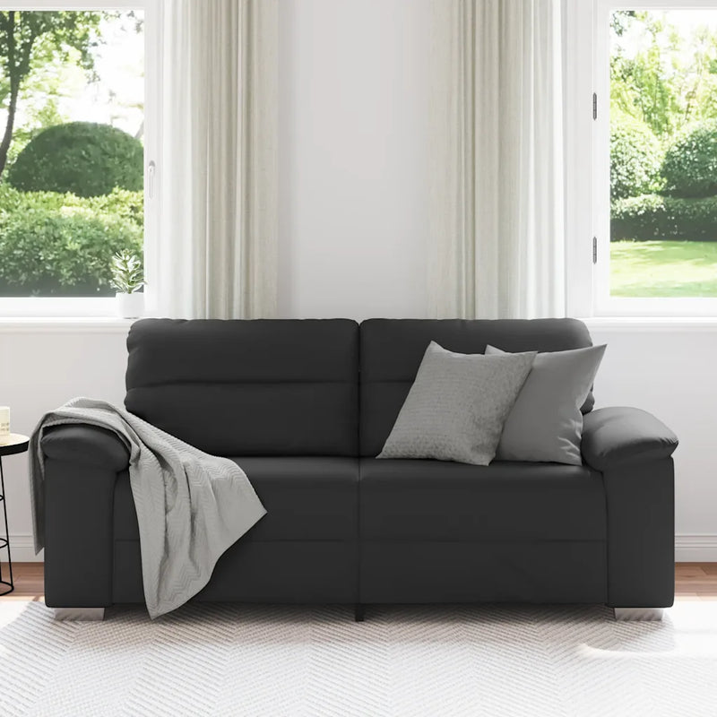 2-Seater Sofa Black 180x81x84 cm Faux Leather