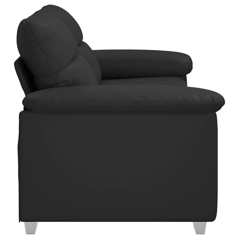 vidaXL 2-Seater Sofa Black 140 cm Faux Leather