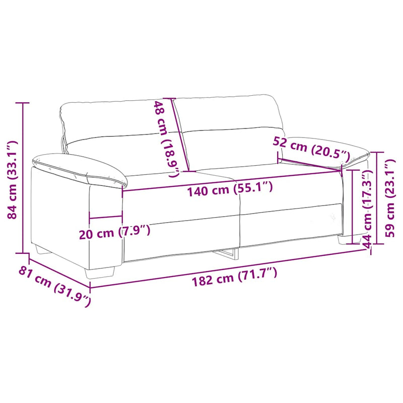 vidaXL 2-Seater Sofa Black 140 cm Faux Leather