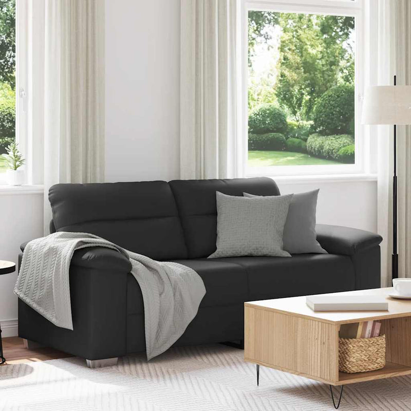 vidaXL 2-Seater Sofa Black 140 cm Faux Leather