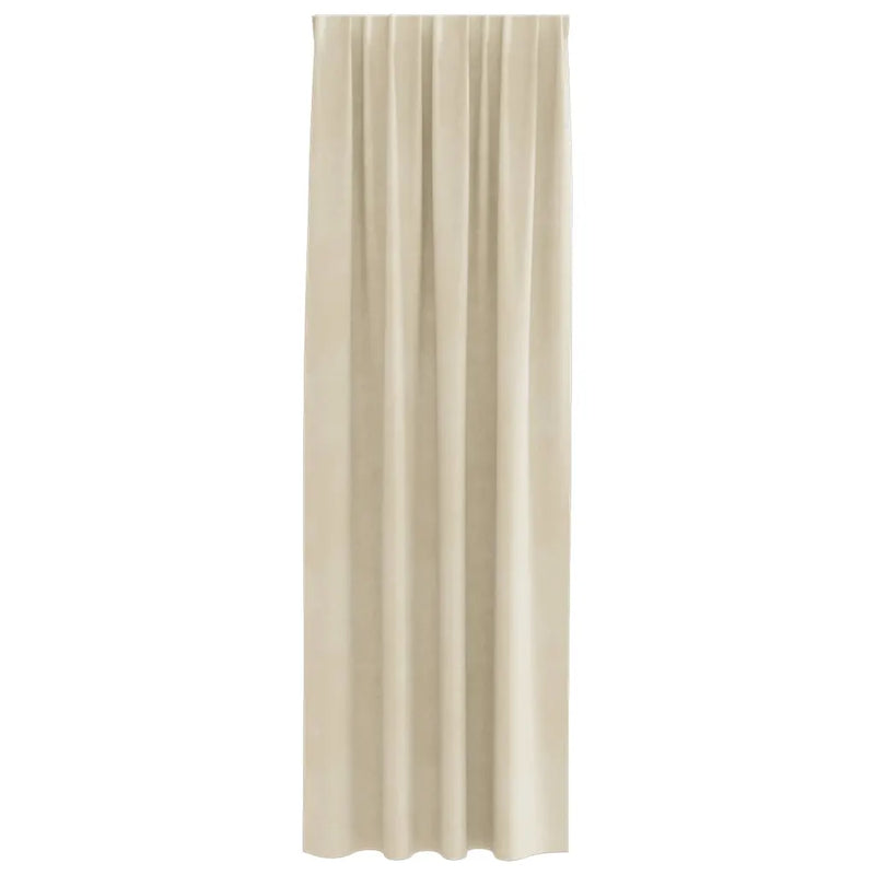 Blackout Curtains 2 pcs Cream 140 x 245 cm Velvet