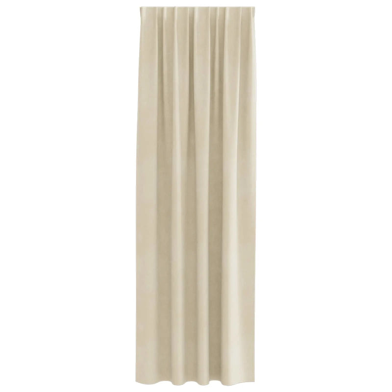 Blackout Curtains 2 pcs Cream 140 x 260 cm Velvet