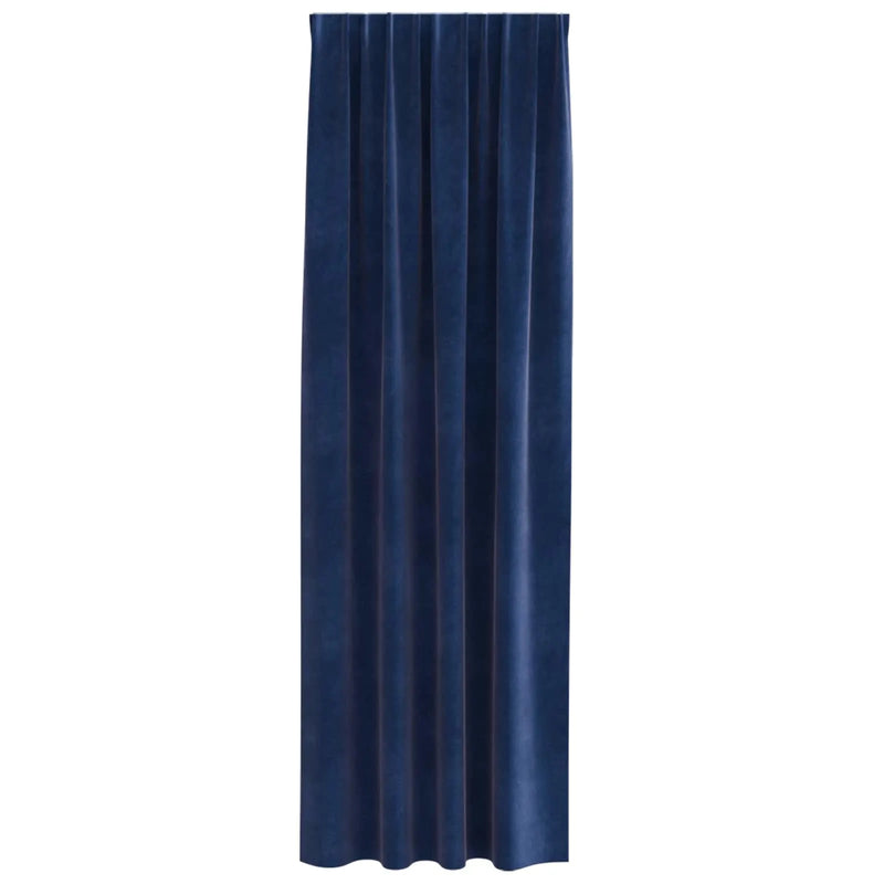 Blackout Curtains 2 pcs Dark Blue 140 x 225 cm Velvet