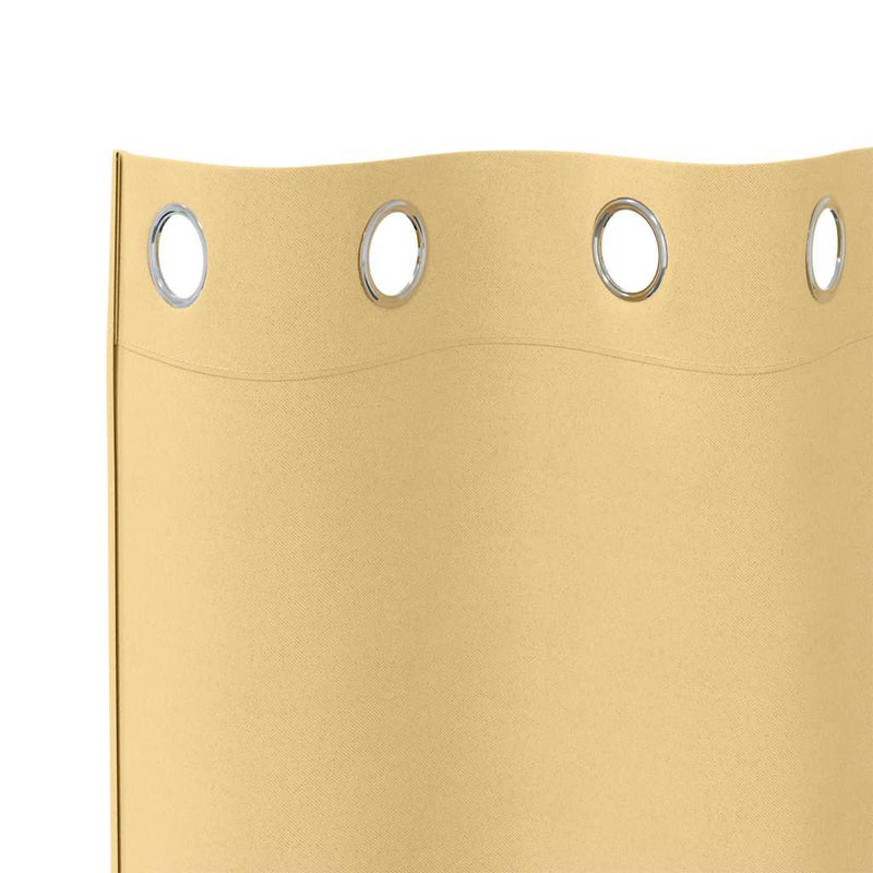 vidaXL Curtains with Curtains 2 pcs Beige Polyester