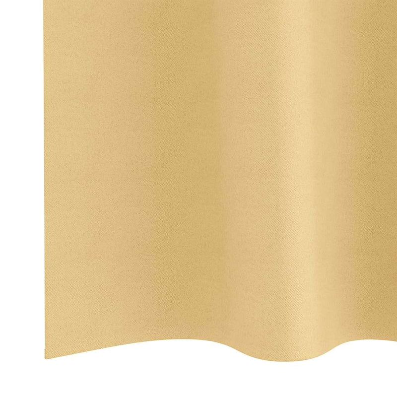 vidaXL Blackout Curtains with Rings 2 pcs Beige 245 x 140 cm Polyester