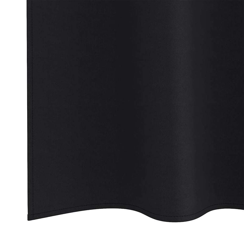 vidaXL Blackout Curtains with Rings 2 pcs Black 245 x 140 cm Polyester