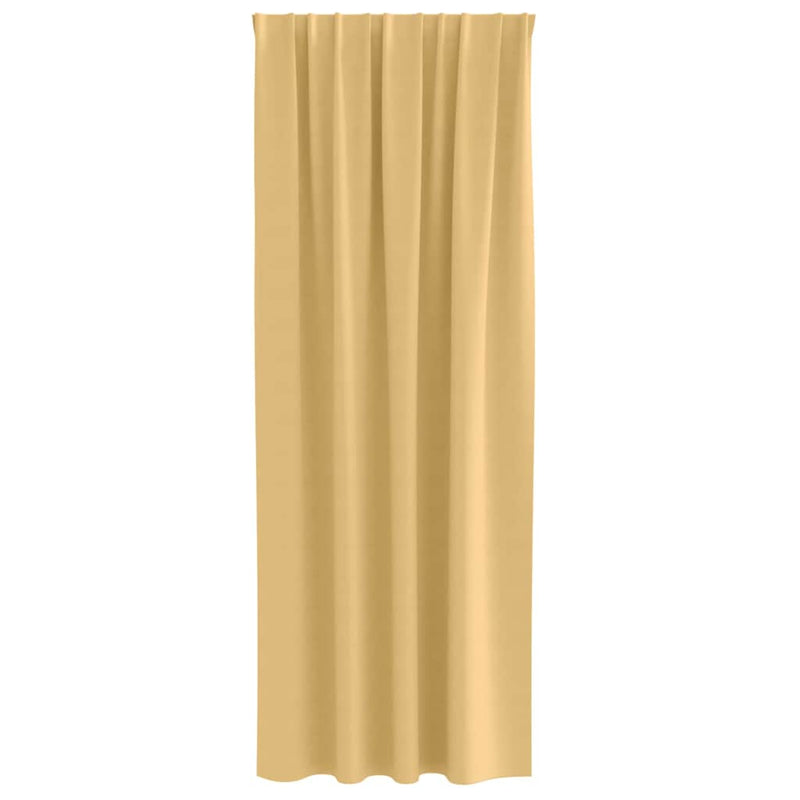 vidaXL Blackout Curtains with Rings 2 pcs Beige 245 x 140 cm Polyester