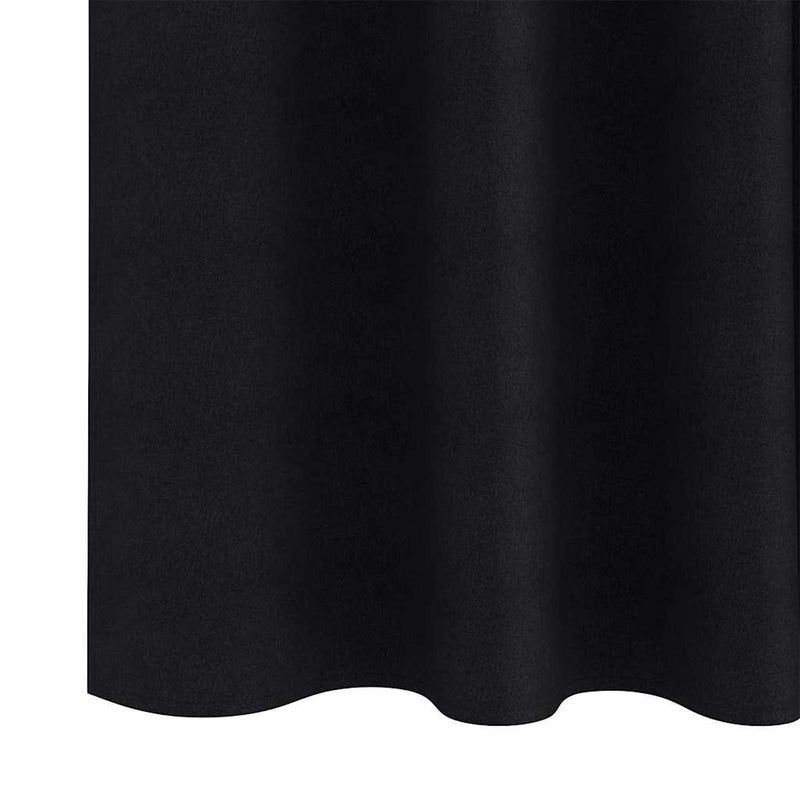 vidaXL Curtains with Curtains 2 pcs Black Polyester