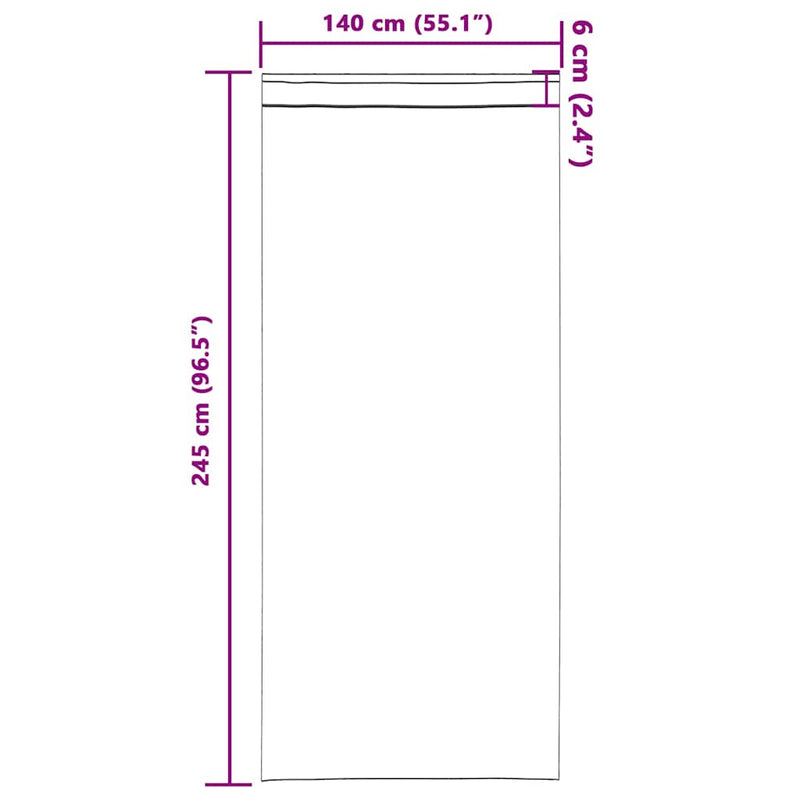 vidaXL Blackout Curtains with Rings 2 pcs Black 245 x 140 cm Polyester
