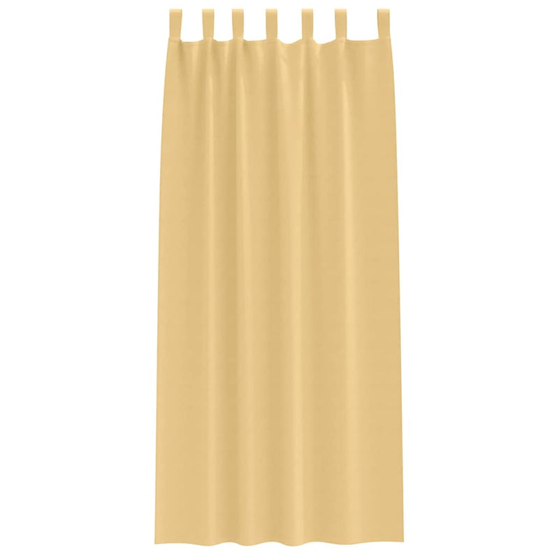 vidaXL Curtains with Curtains 2 pcs Beige Polyester