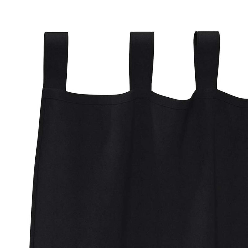vidaXL Curtains with Curtains 2 pcs Black Polyester