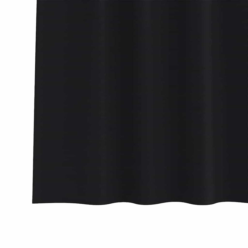 vidaXL Curtains with Curtains 2 pcs Black Polyester