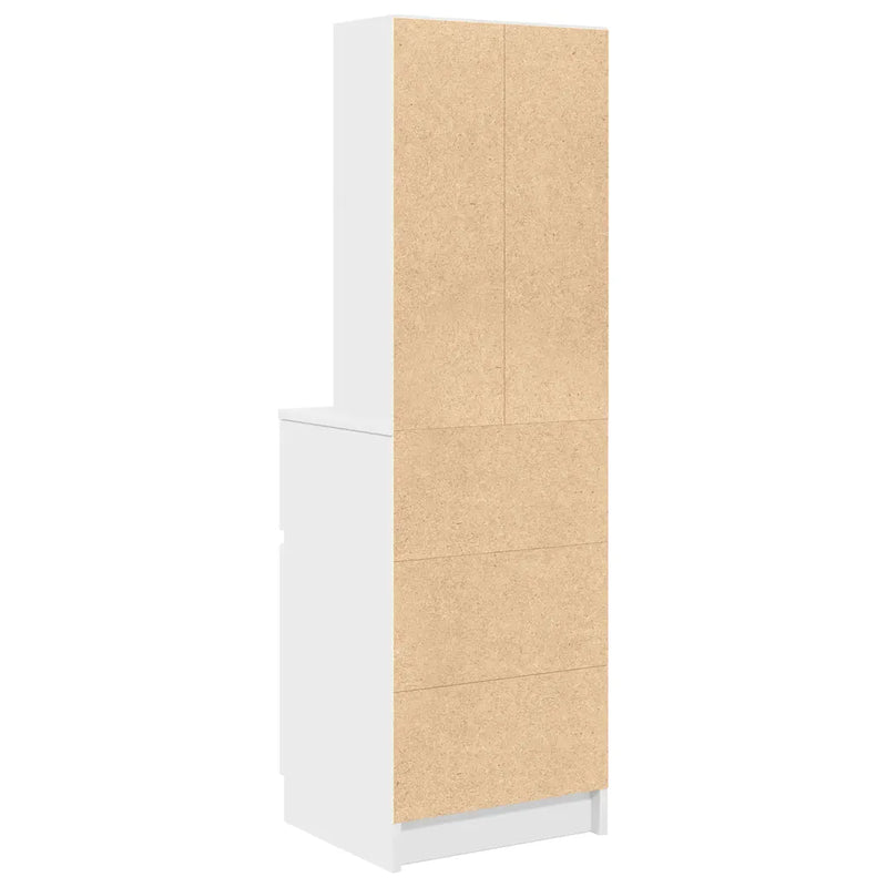 Bedside Cabinet White 39x35x125 cm Engineered Wood