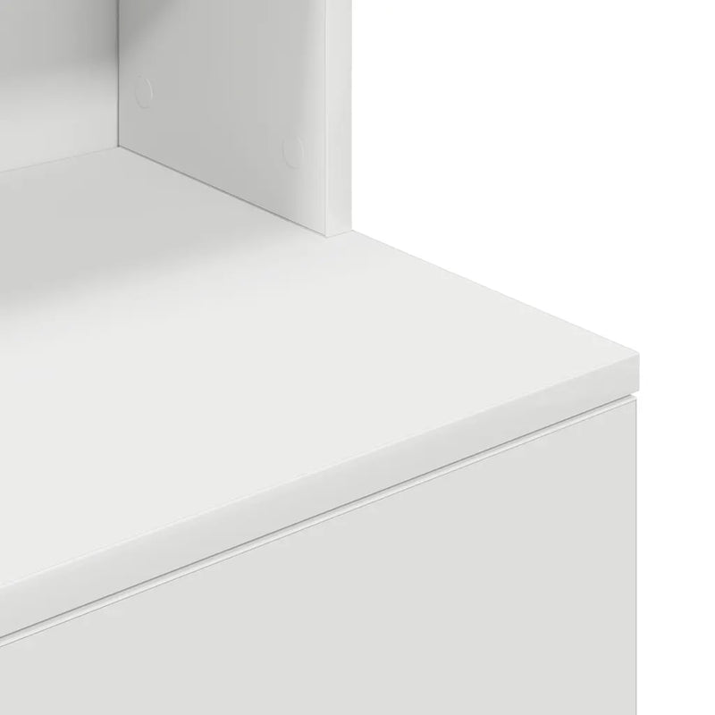 Bedside Cabinet White 39x35x125 cm Engineered Wood